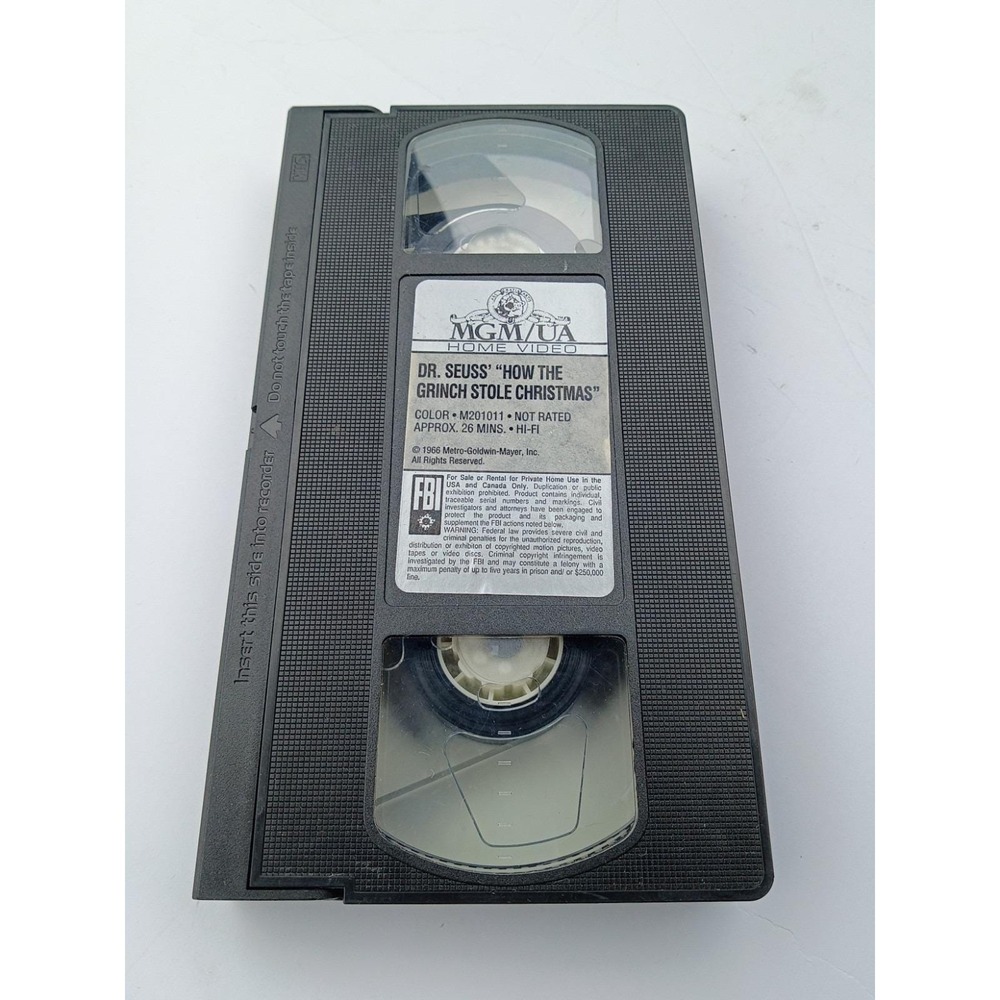 Dr. Seuss' How the Grinch Stole Christmas 1966 (VHS, 1994) Boris tapeonly